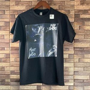 NWT Unisex Medium Black Pop Smoke Meet the Woo Rapper T Shirt Gildan